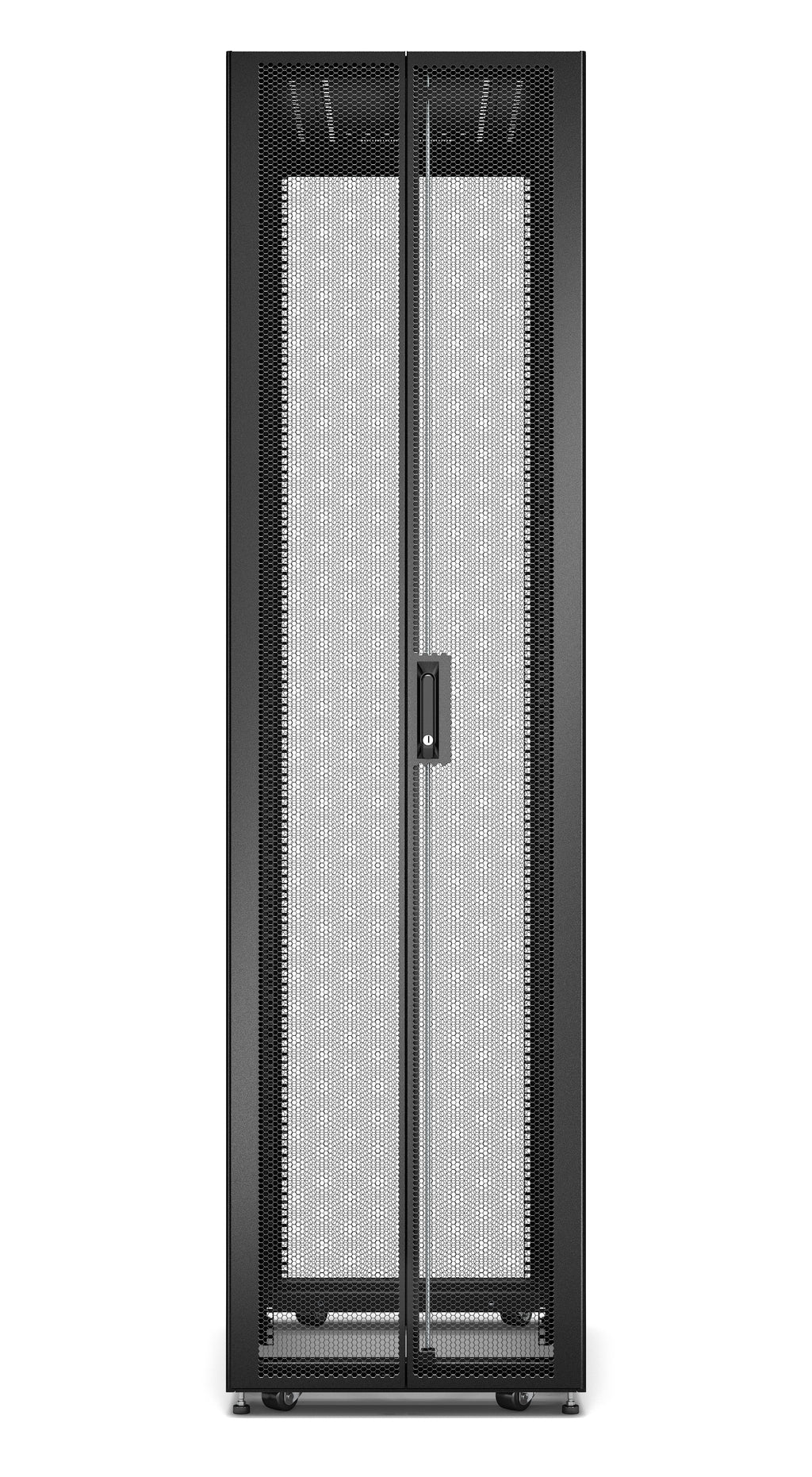 APC Baie EasyRack 600mm/48U/1000mm avec toit, panneau latéral, roulettes, noir