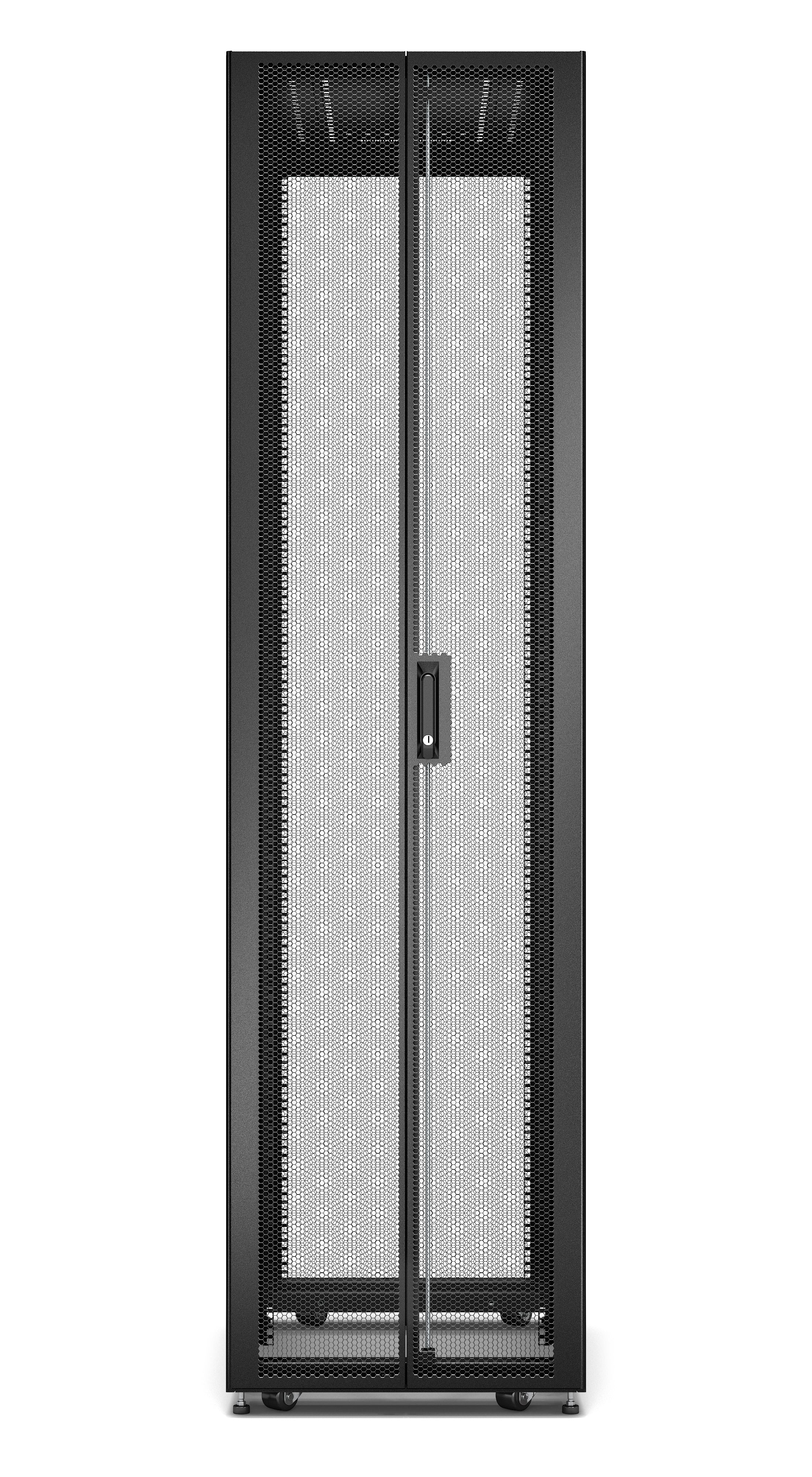 APC Baie EasyRack 600mm/48U/1000mm avec toit, panneau latéral, roulettes, noir