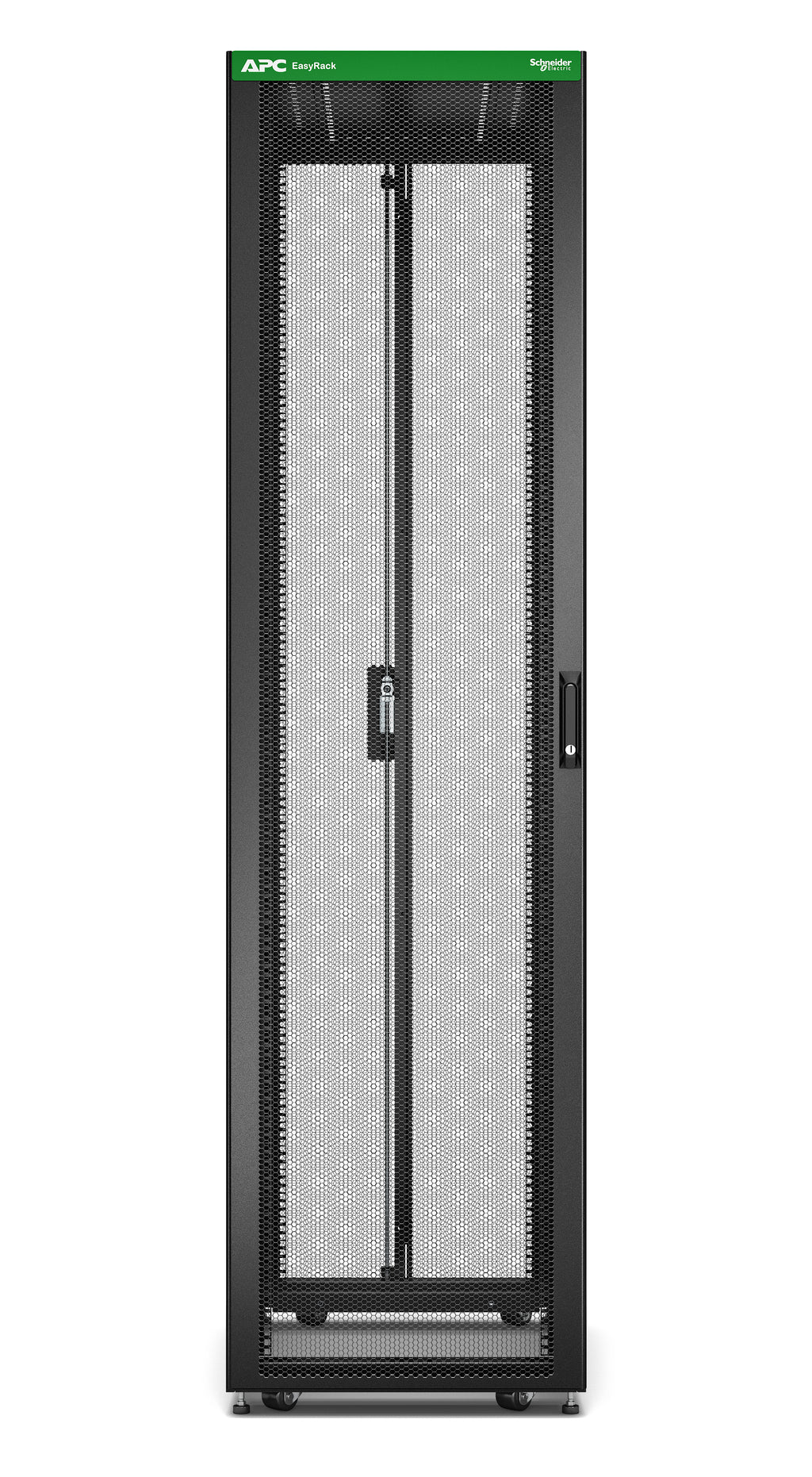 APC Baie EasyRack 600mm/48U/1000mm avec toit, panneau latéral, roulettes, noir