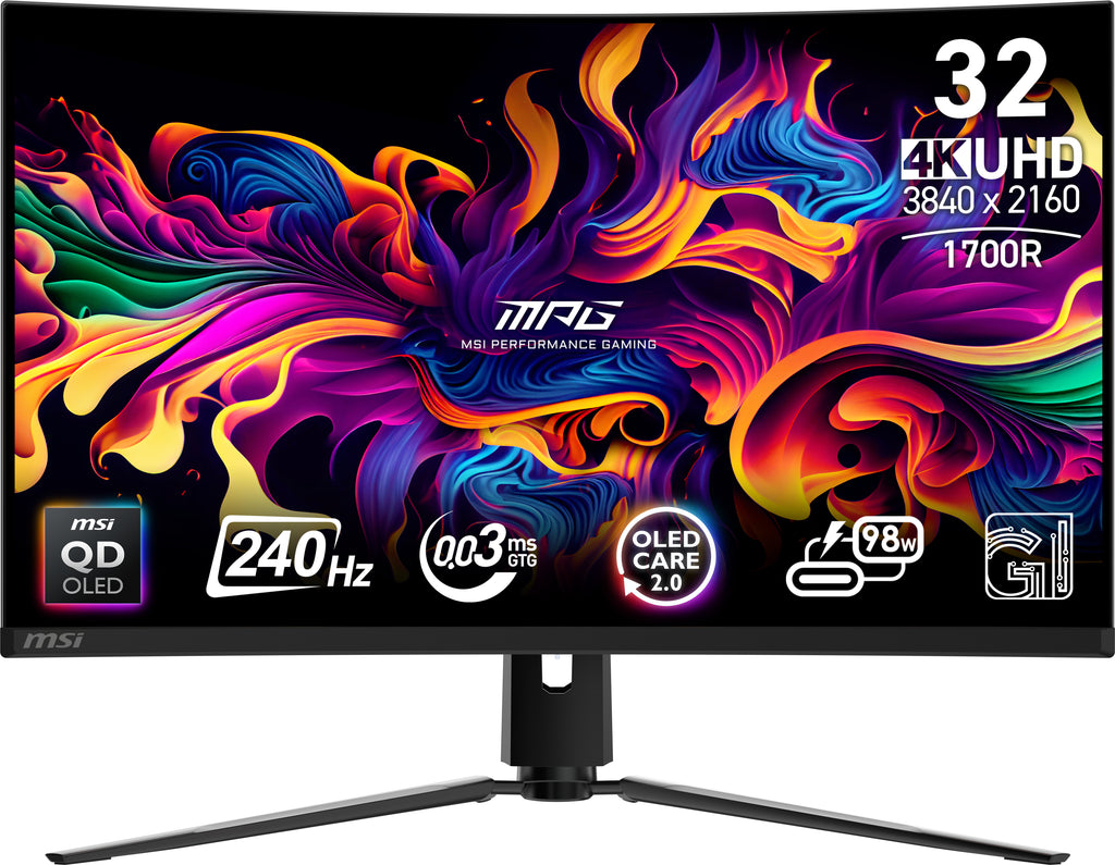 MSI MPG 321CURX QD-OLED écran plat de PC 80 cm (31.5") 3840 x 2160 pixels 4K Ultra HD Noir