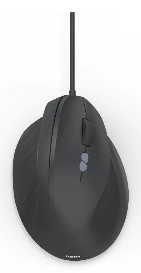 Hama ECM-500R Souris de Bureau Optique pour Droitier, USB Type-A, 1800 DPI, Noir