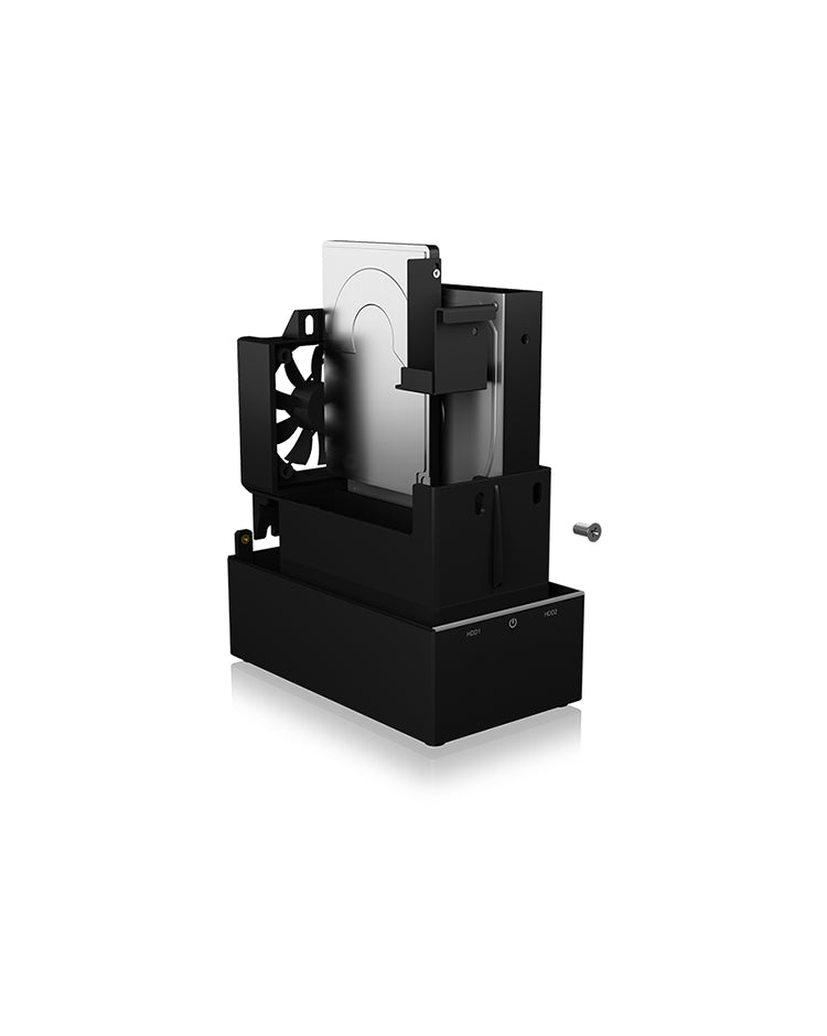 ICY BOX IB-RD3621-C31 boîtier de disques 0 To Bureau Noir