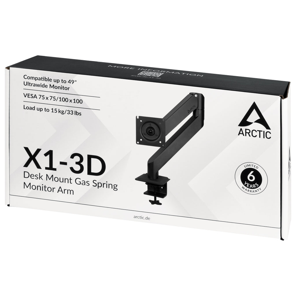 ARCTIC X1-3D 109,2 cm (43") Bureau Noir