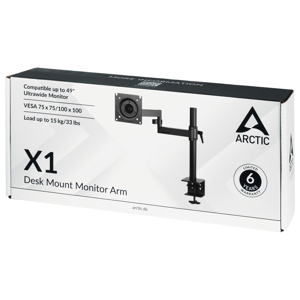 ARCTIC X1 109,2 cm (43") Bureau Noir