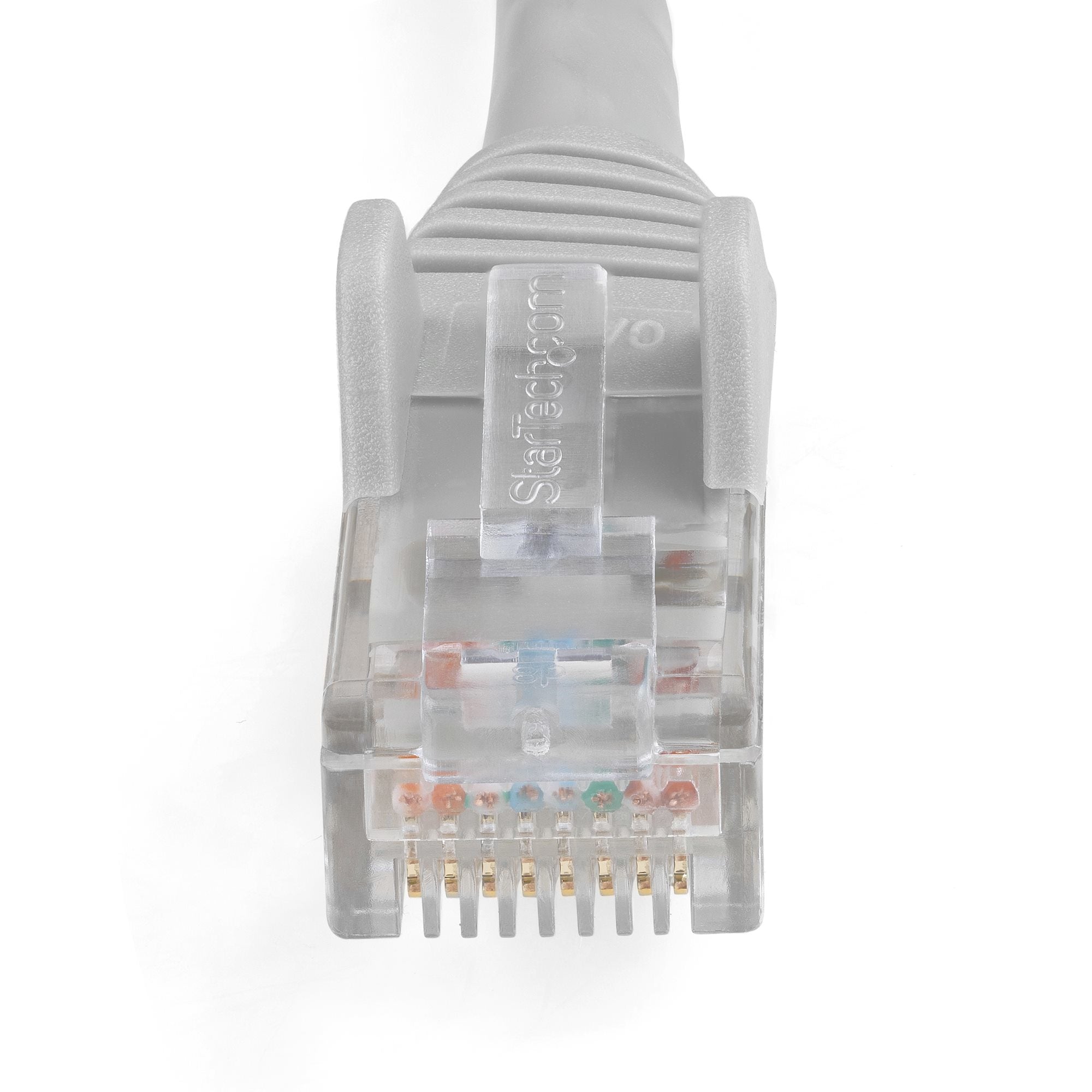 StarTech.com Câble Ethernet CAT6 15m - LSZH (Low Smoke Zero Halogen) - 10 Gigabit 650MHz 100W PoE RJ45 10GbE UTP Cordon de raccordement de réseau sans accroc avec décharge de traction - Gris, CAT 6, vérifié ETL, 24AWG