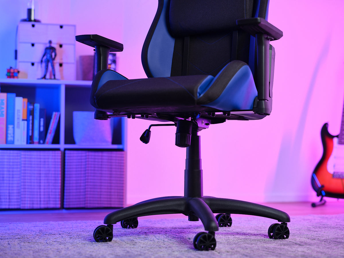 Trust GXT 714 RUYA Siège de Jeu Universel, Noir et Bleu
