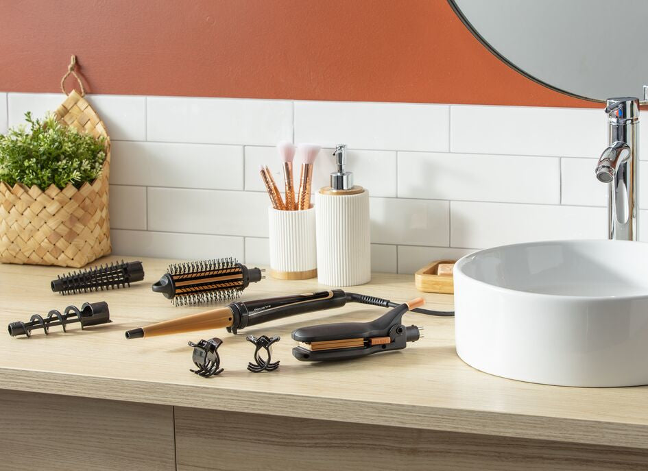 Rowenta Infinite Looks CF4231 Multistyler À chaleur Noir, Bronze 1,8 m