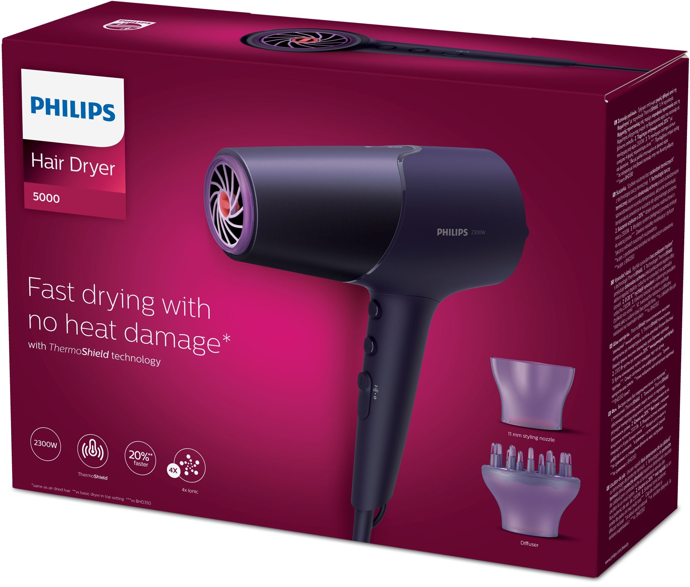 Philips 5000 series BHD514/00 sèche-cheveux 2300 W Violet