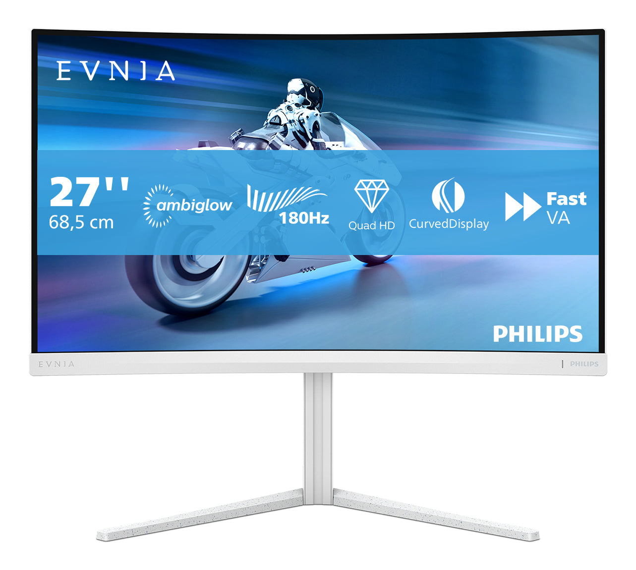Philips Evnia 5000 27M2C5501/00 écran plat de PC 68,6 cm (27") 2560 x 1440 pixels Quad HD LCD Blanc