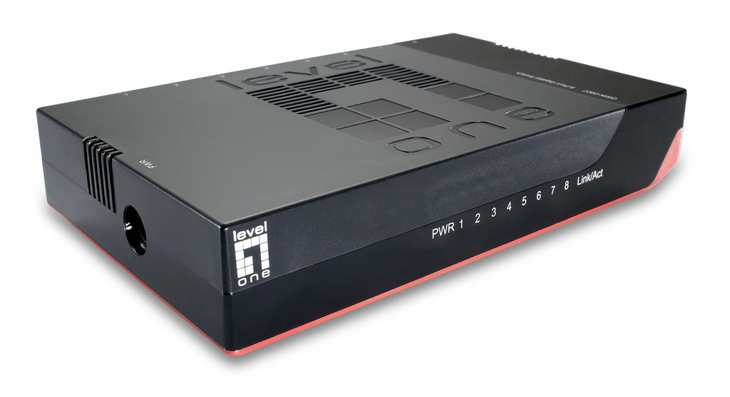 LevelOne GSW-0807 commutateur réseau Non-géré Gigabit Ethernet (10/100/1000) Noir, Rouge