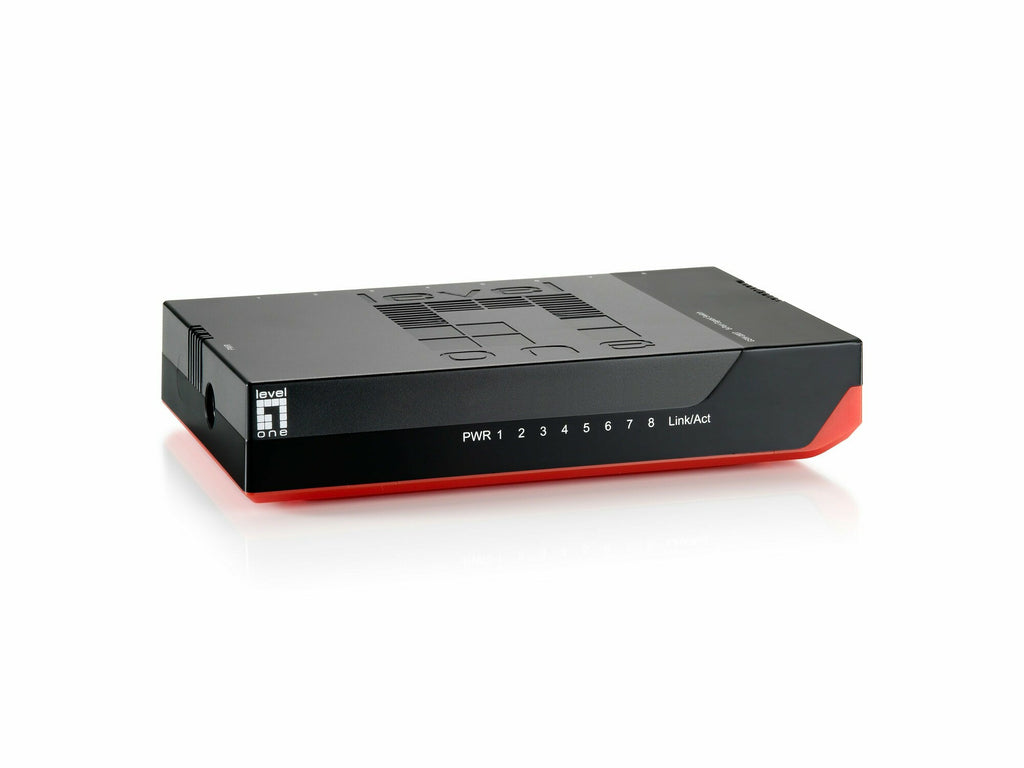 LevelOne GSW-0807 commutateur réseau Non-géré Gigabit Ethernet (10/100/1000) Noir, Rouge