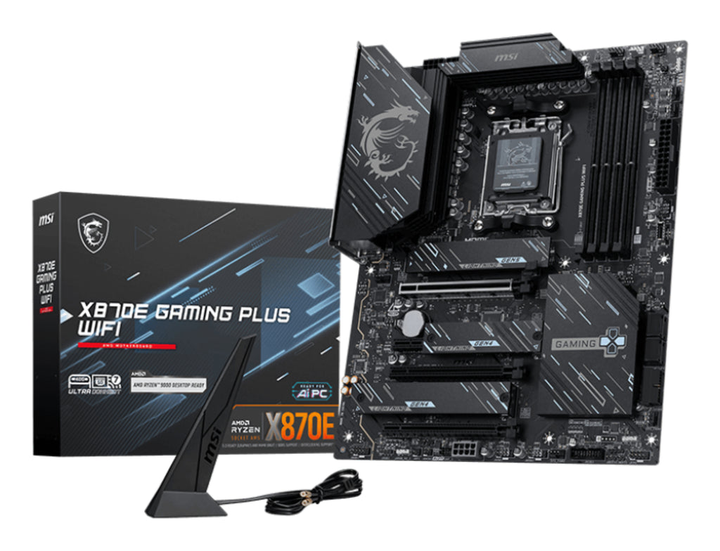 MSI X870E GAMING PLUS WIFI carte mère AMD X870E Emplacement AM5 ATX