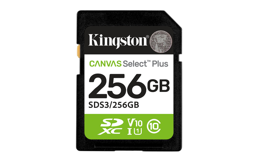 Kingston Technology 256 Go SDXC Canvas Select Plus Gen3 150 Mo/s C10 UHS-I U1 V10