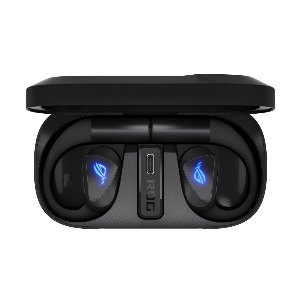 ASUS ROG Cetra Open Wireless, Écouteurs Gaming TWS avec Crochets Auriculaires, Bluetooth, Noir