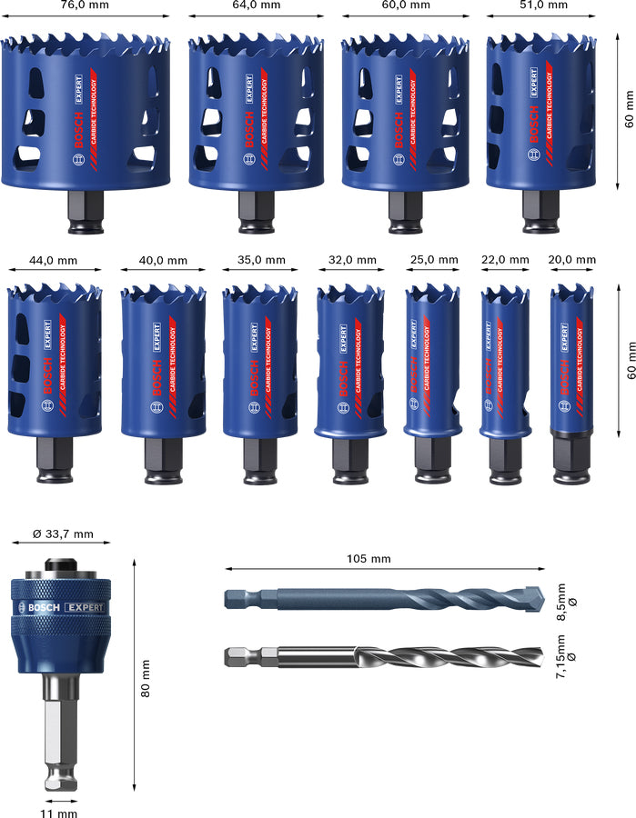 Bosch Bosch 2 608 900 447 scie de forage Perceuse 11 pièce(s)