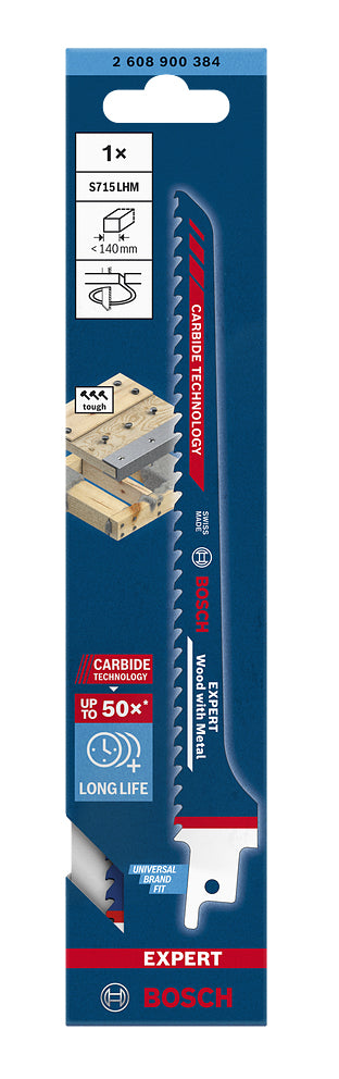 Bosch Bosch 2 608 900 384 Lame de scie sauteuse, à chantourner et sabre Lames de scie sabre Acier fin au carbone 1 pièce(s)