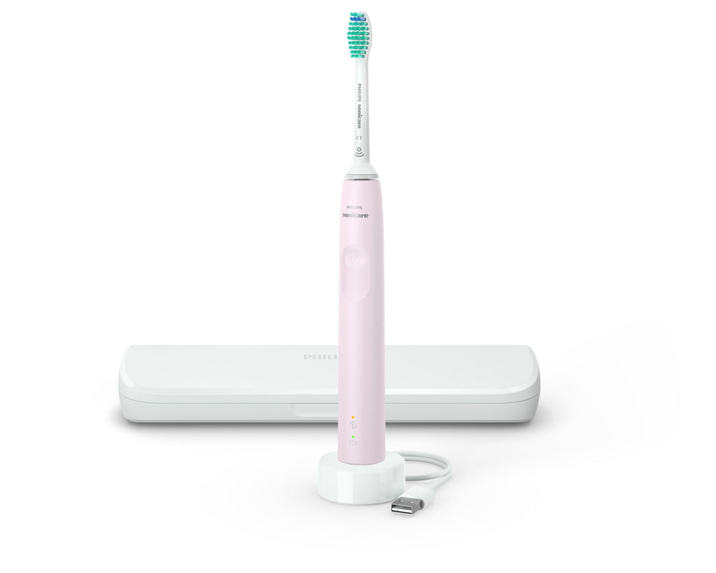 Philips 3100 series HX3673/11 Brosse à dents électrique + Housse de voyage - Rose