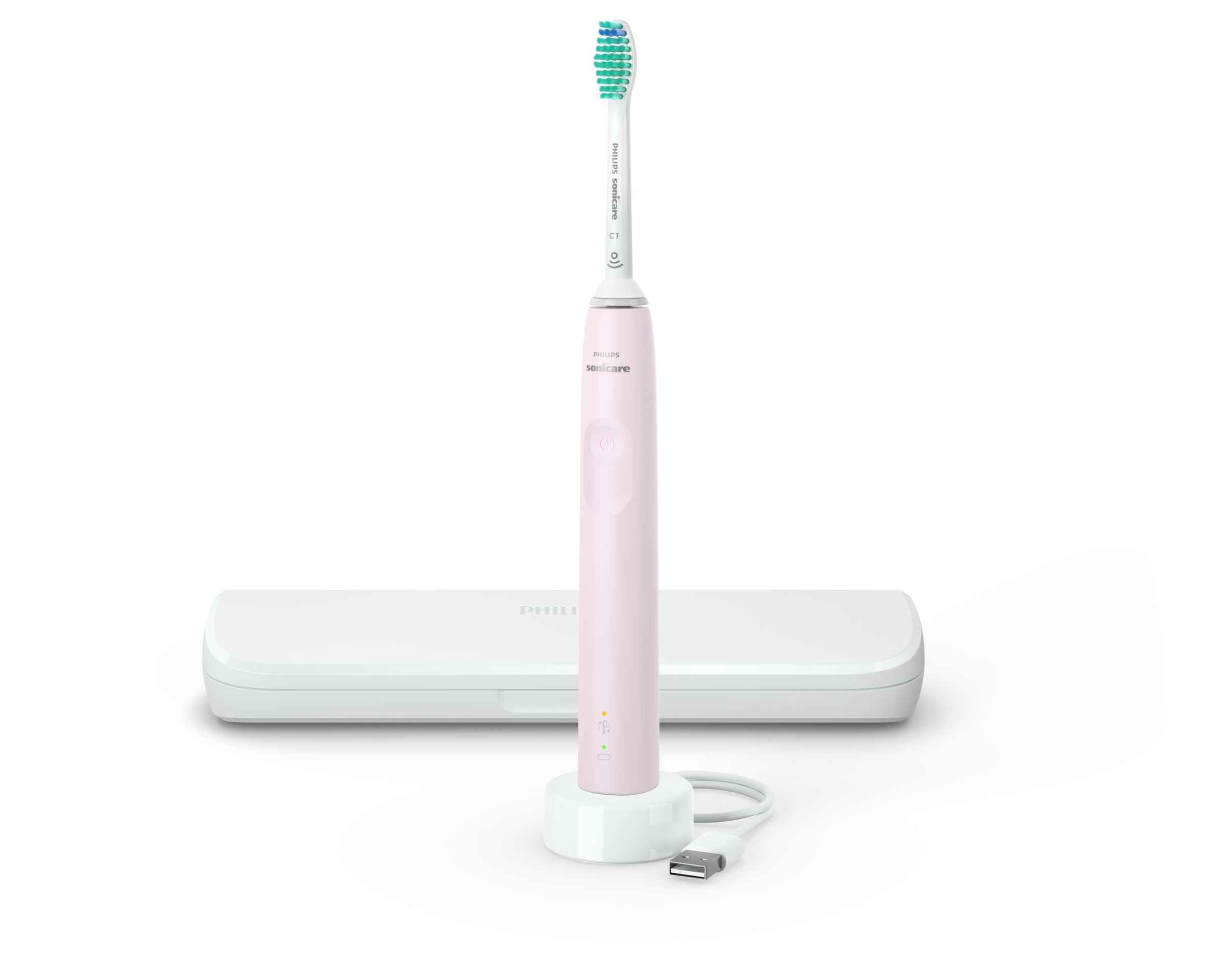 Philips 3100 series HX3673/11 Brosse à dents électrique + Housse de voyage - Rose