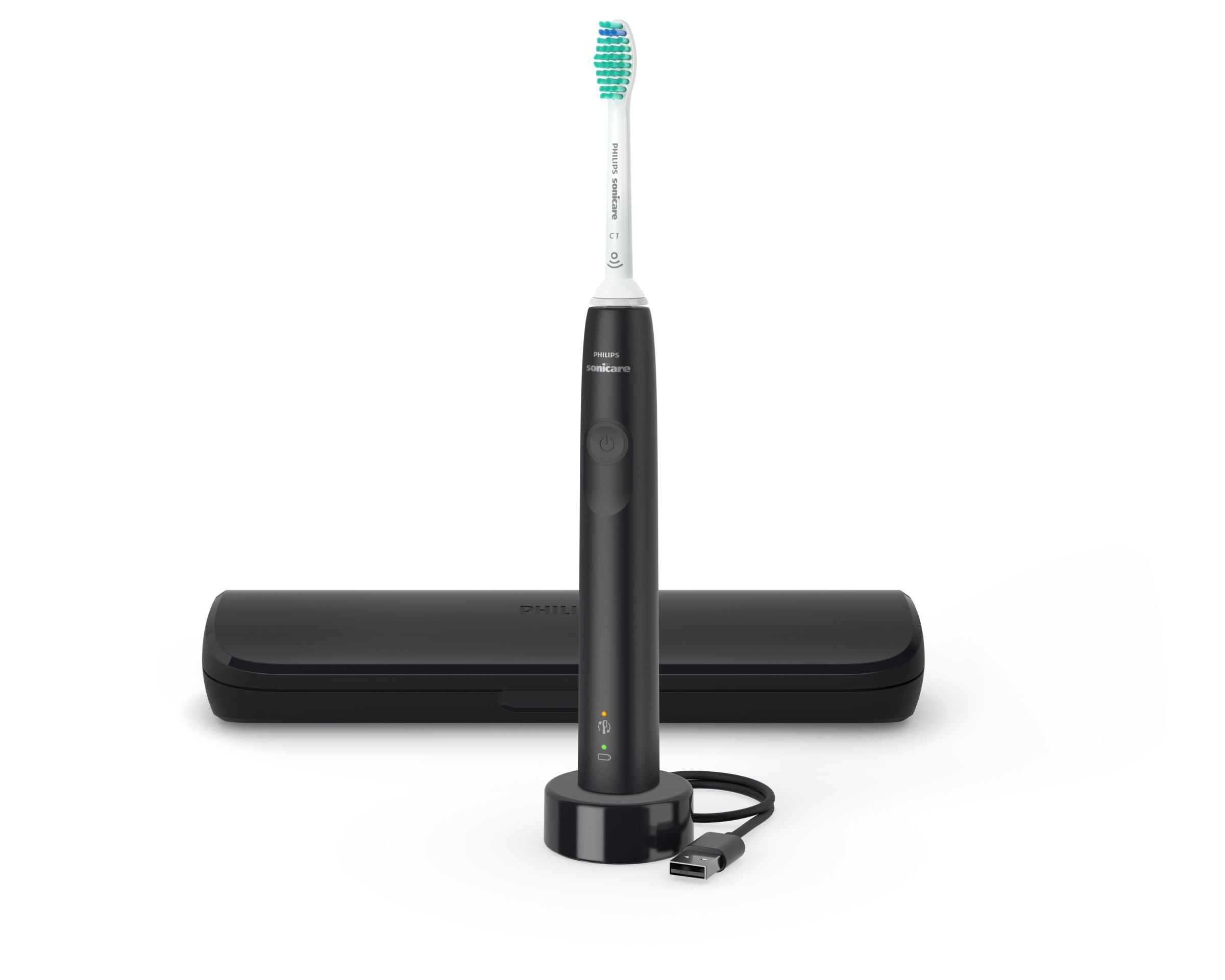 Philips 3100 series HX3673/14 Brosse à dents électrique + Housse de voyage - Noire