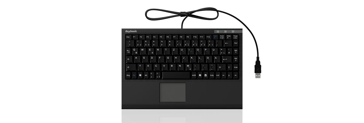 KeySonic ACK-540U+ (DE) clavier Bureau USB QWERTZ Allemand Noir