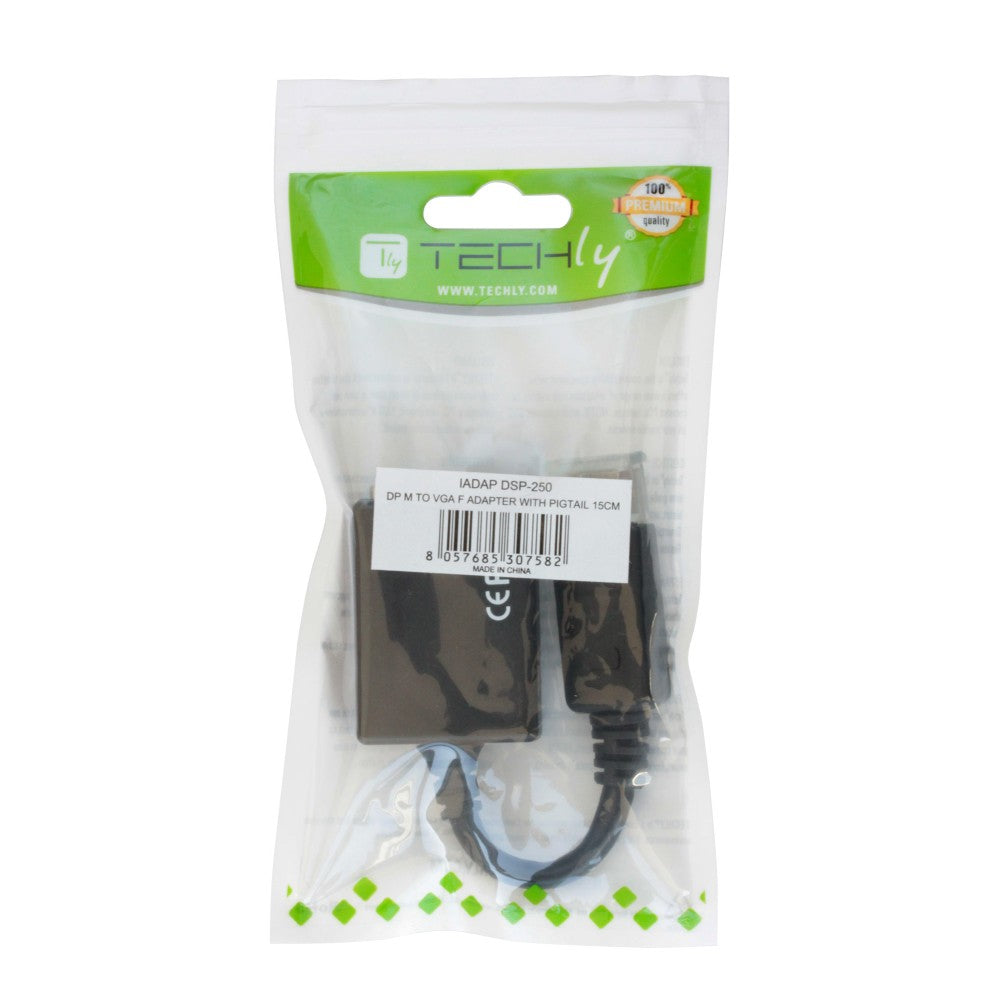 Adaptateur DisplayPort vers 2 x VGA (D-Sub), Noir, 0,07 m
