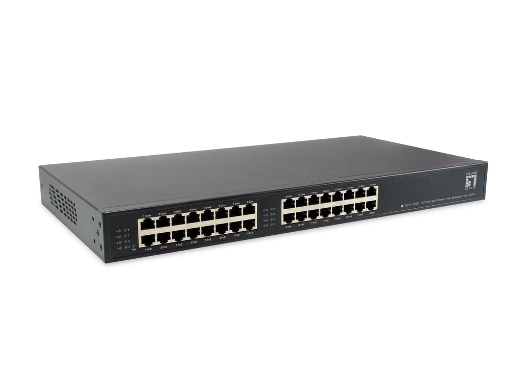 LevelOne POH-1620 Adaptateur et Injecteur PoE Fast Ethernet et Gigabit Ethernet
