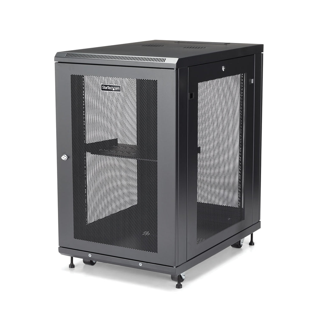 StarTech.com Armoire Rack Serveur 18U 19" Verrouillable avec Roulettes et Rails Ajustables