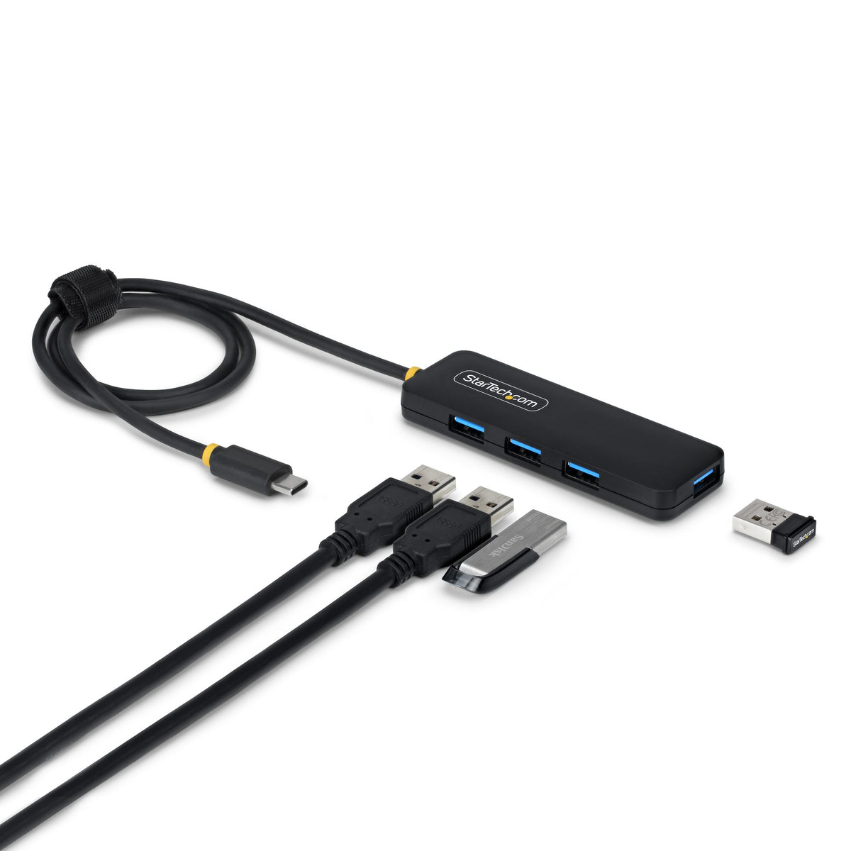 StarTech.com Hub USB-C à 4 Ports USB-A, 5 Gbps, Câble 61 cm, Plastique PCR
