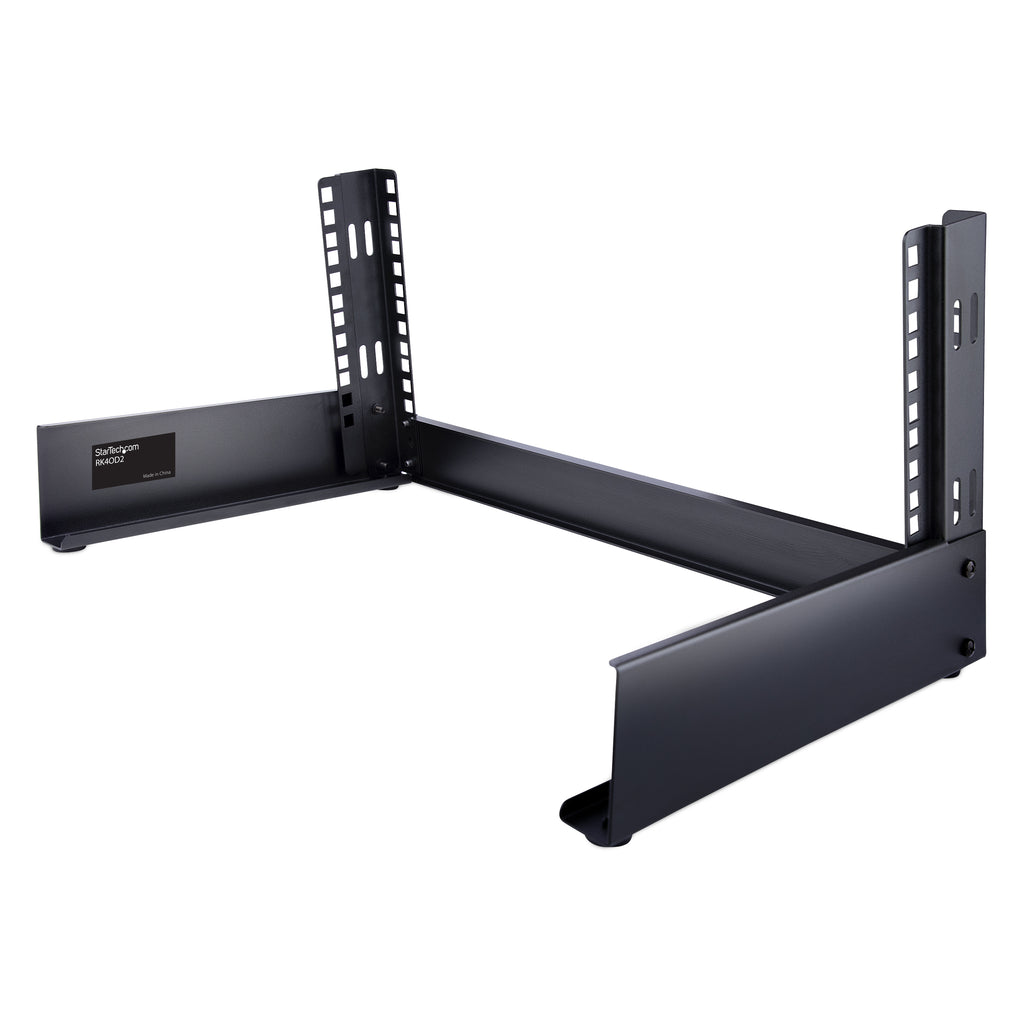 StarTech.com Rack 4U 19" à Cadre Ouvert - Rack Réseau Autoportant à 2 Montants pour Panneaux de Brassage/Données/Matériel Audiovisuel/IT/Communication/Studio/Bureau, Capacité de 42kg, avec Écrous et Vis de Cage - vue 2
