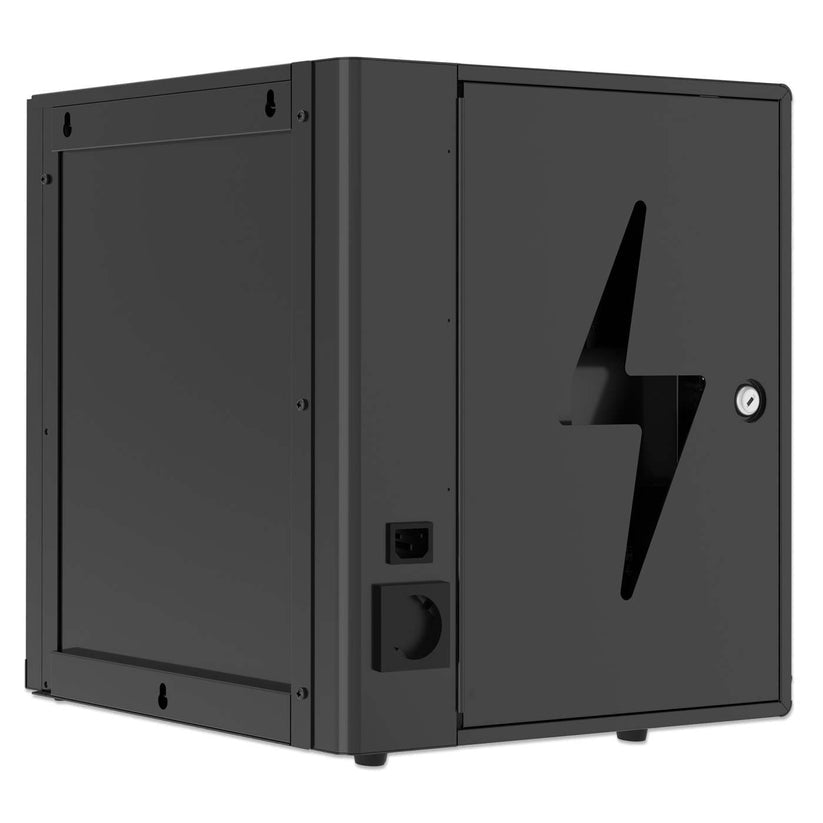 Manhattan Armoire de charge USB-C 65W de bureau 7 ordinateurs portables (jusqu’à 16"), compatible avec ordinateurs portables, iPads, MacBooks et autres appareils USB-C, compartiments 402×290×50 mm, câbles USB-C inclus, chariot, câbles d’alimentation EU/UK - vue 6