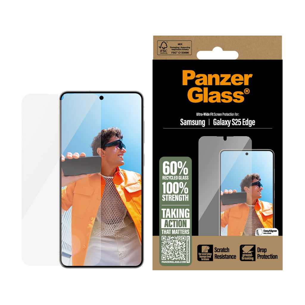 PanzerGlass PanzerGlass ® Screen Protector Samsung S25 Edge | Ultra-Wide Fit Protection d'écran transparent 1 pièce(s)