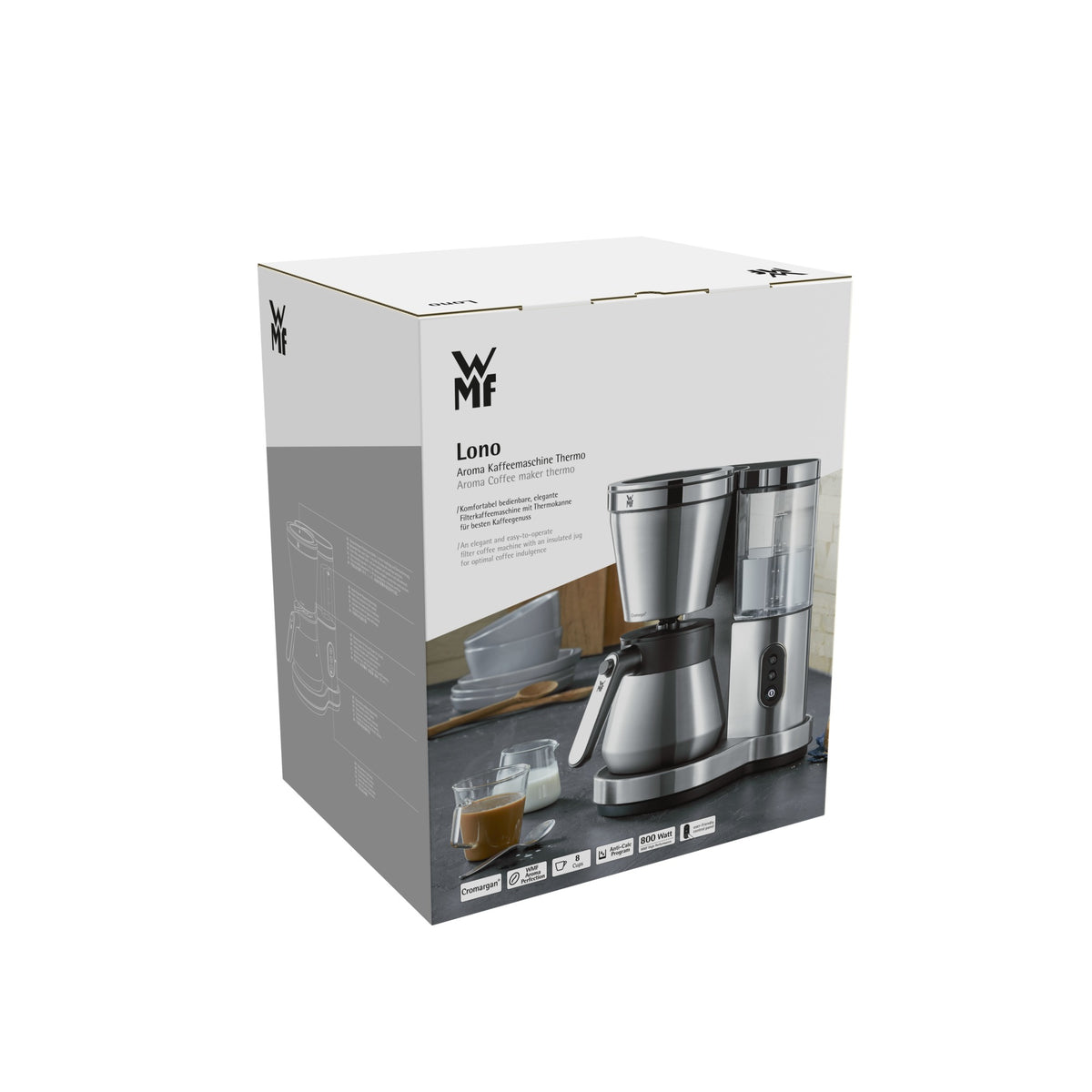 WMF Lono 0412310011 Machine à café filtre semi-automatique, 1 L, 800 W