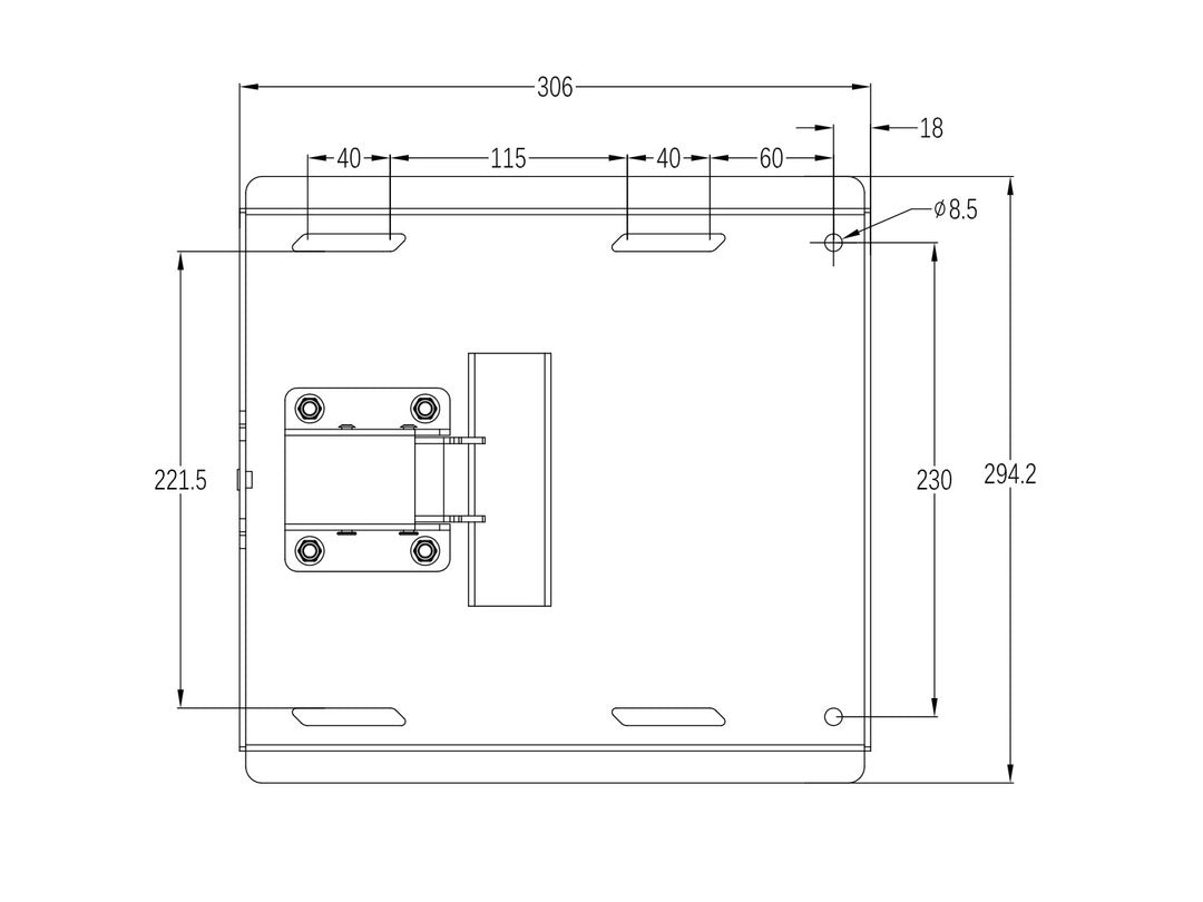 Multibrackets 2647 Support pour Téléviseur jusqu'à 175,3 cm (69") Noir
