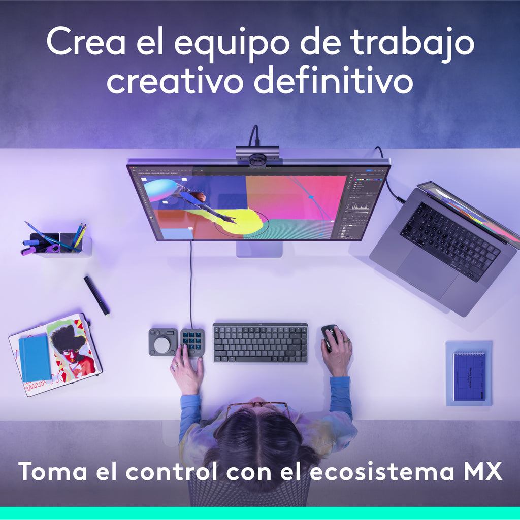 Logitech Master Series MX Creative Console Tastatur og drejeskive sæt RGB Kablet