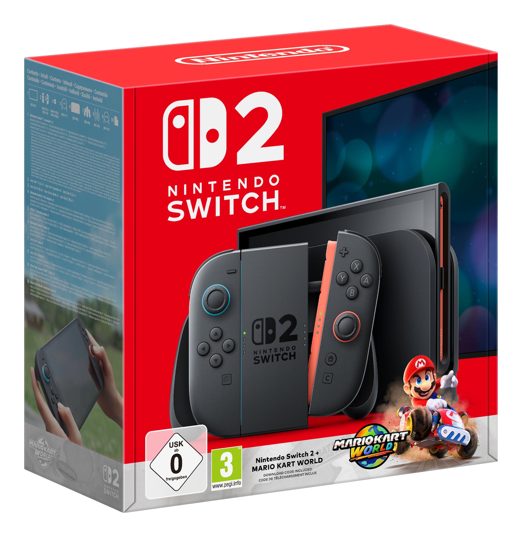 Nintendo Switch 2 + Mario Kart World console de jeux portables 20,1 cm (7.9") 256 Go Écran tactile Wifi Noir