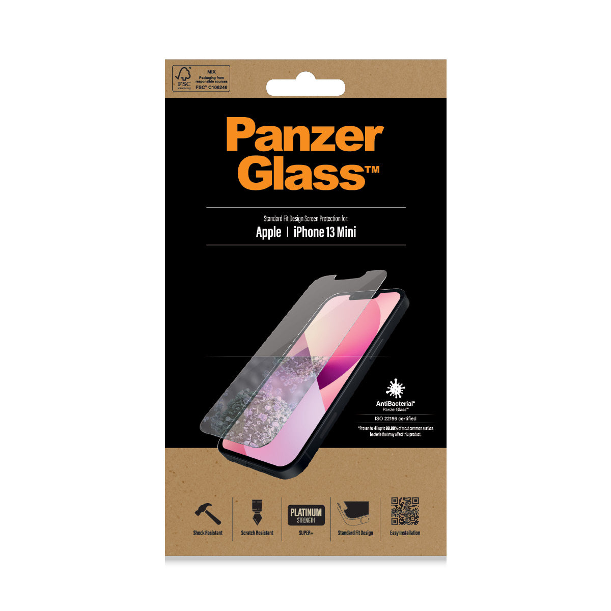 PanzerGlass ® Screen Protector iPhone 13 Mini | Standard Fit Protection d'écran transparent Apple 1 pièce(s)