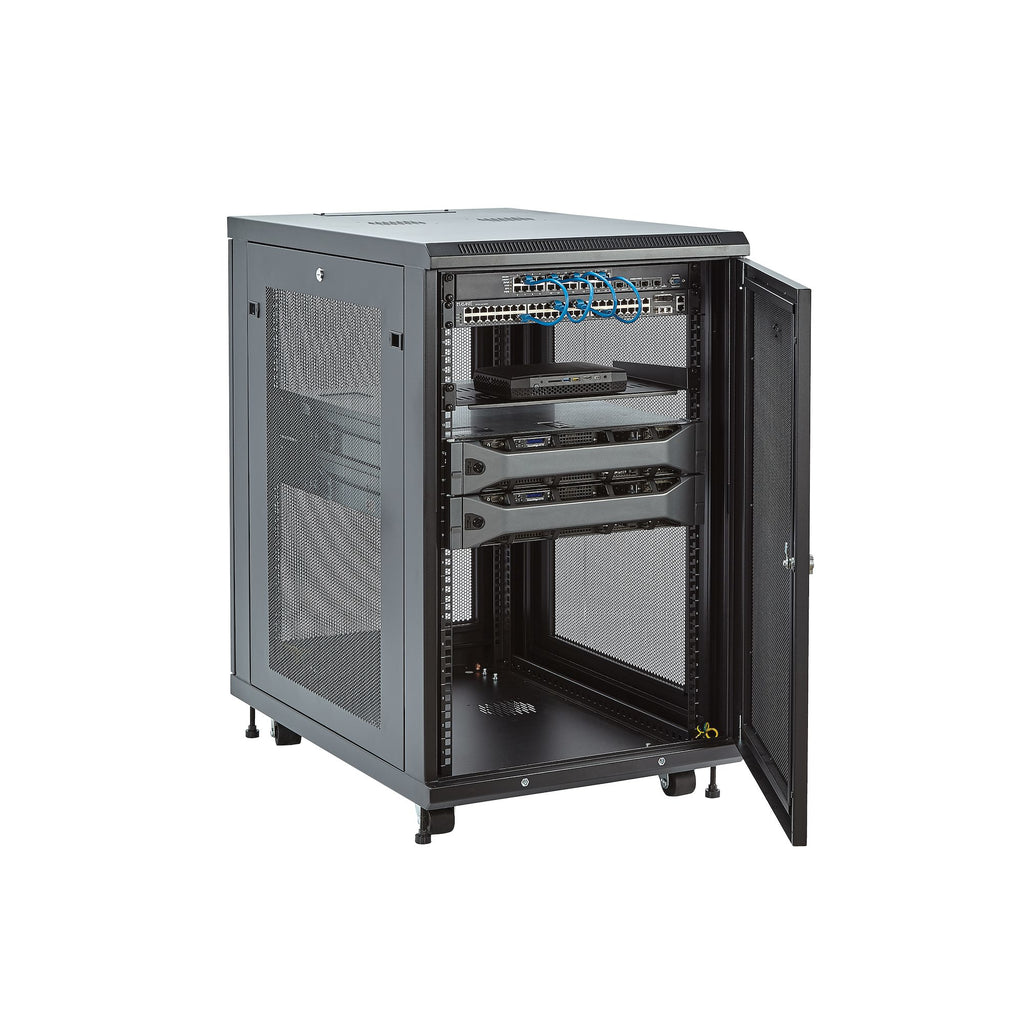 StarTech.com Armoire Rack Serveur 18U 19" Verrouillable avec Roulettes et Rails Ajustables
