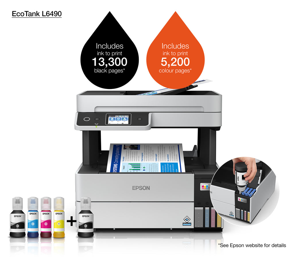 Epson EcoTank L6490 Jet d'encre A4 4800 x 1200 DPI 37 ppm Wifi