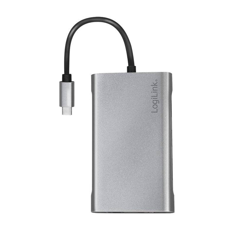 LogiLink UA0382 station d'accueil Avec fil USB 3.2 Gen 1 (3.1 Gen 1) Type-C Argent
