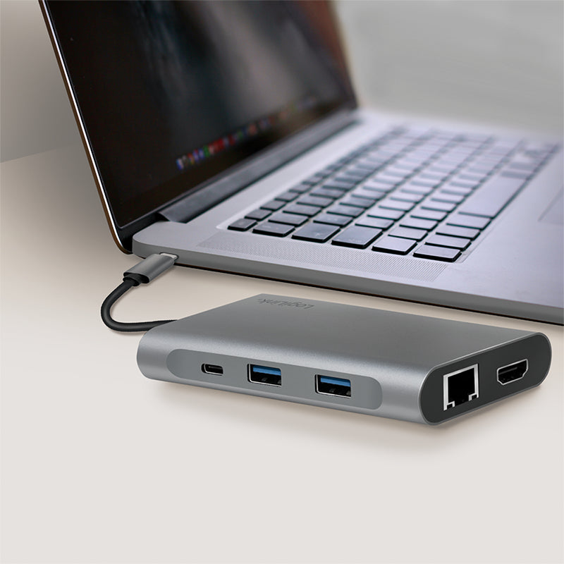 LogiLink UA0382 station d'accueil Avec fil USB 3.2 Gen 1 (3.1 Gen 1) Type-C Argent