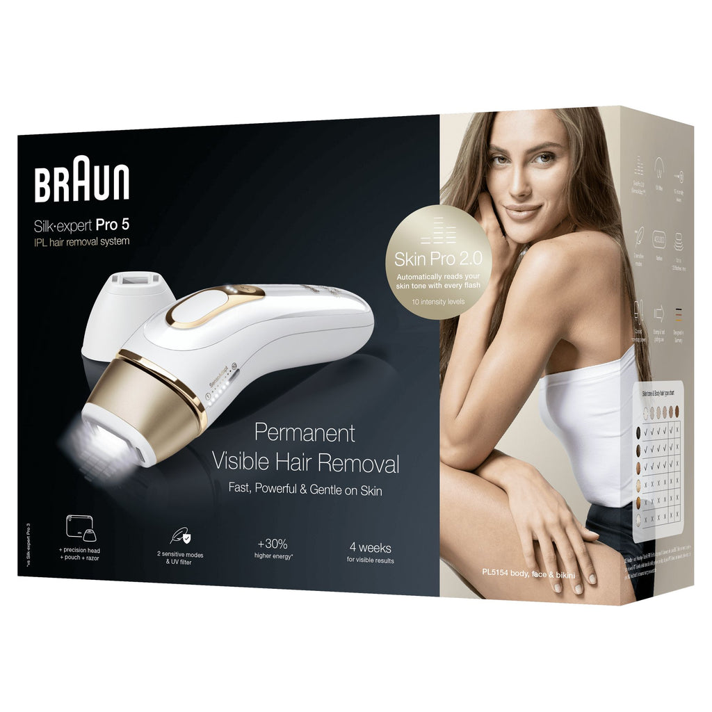 Braun Silk-expert Pro Silk expert Pro 5 PL5154 Lumière pulsée Or, Blanc