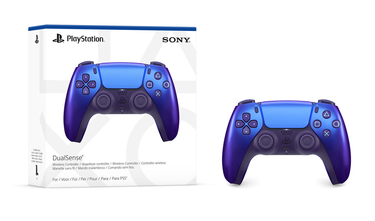 Sony DualSense V2 Manette PS5 Chrome Indigo avec Retour Haptique et Batterie Rechargeable