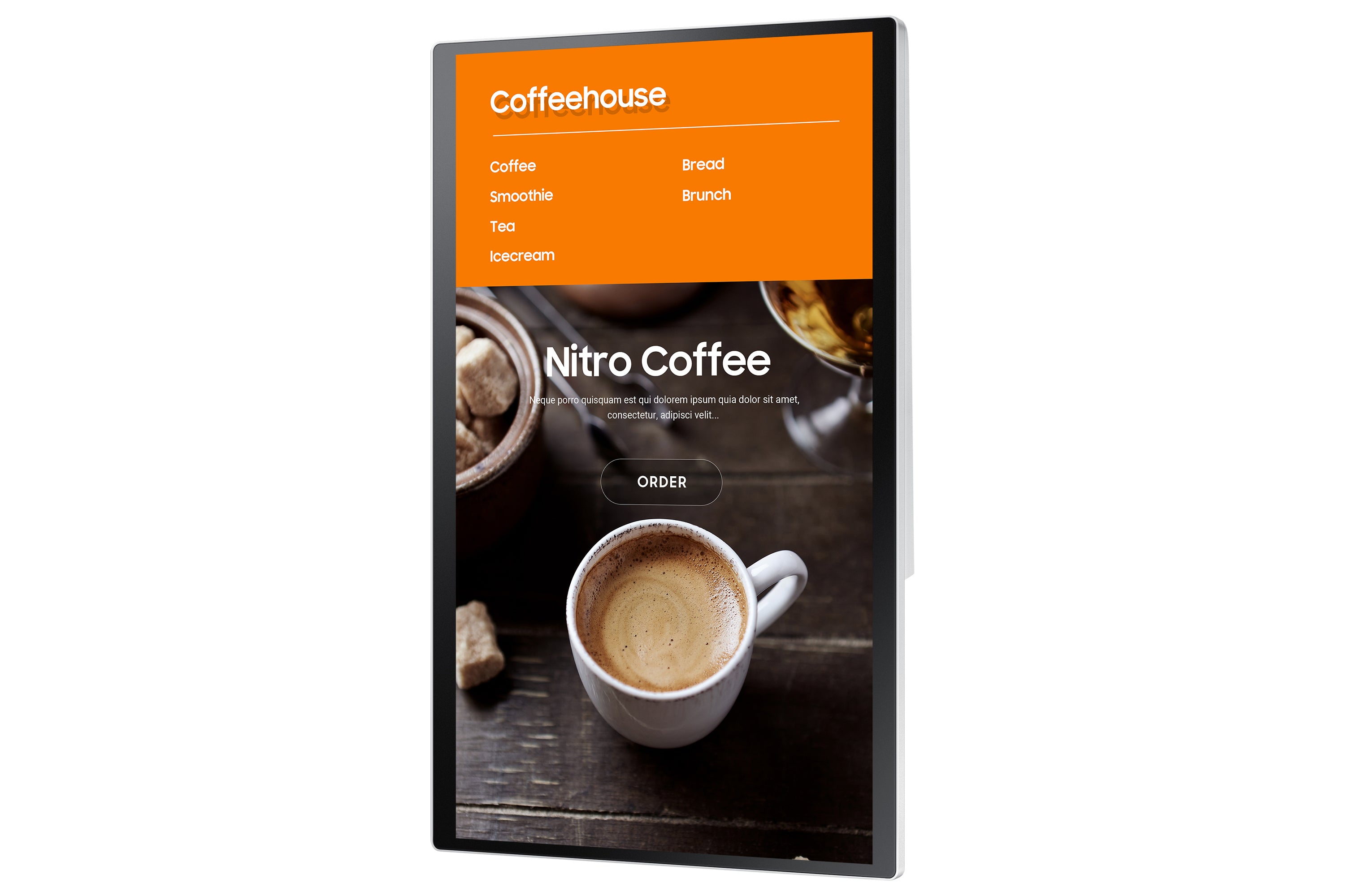 Samsung Samsung LH24KMATBGC En forme de kiosk 60,5 cm (23.8") Wifi 250 cd/m² Full HD Blanc Écran tactile 16/7