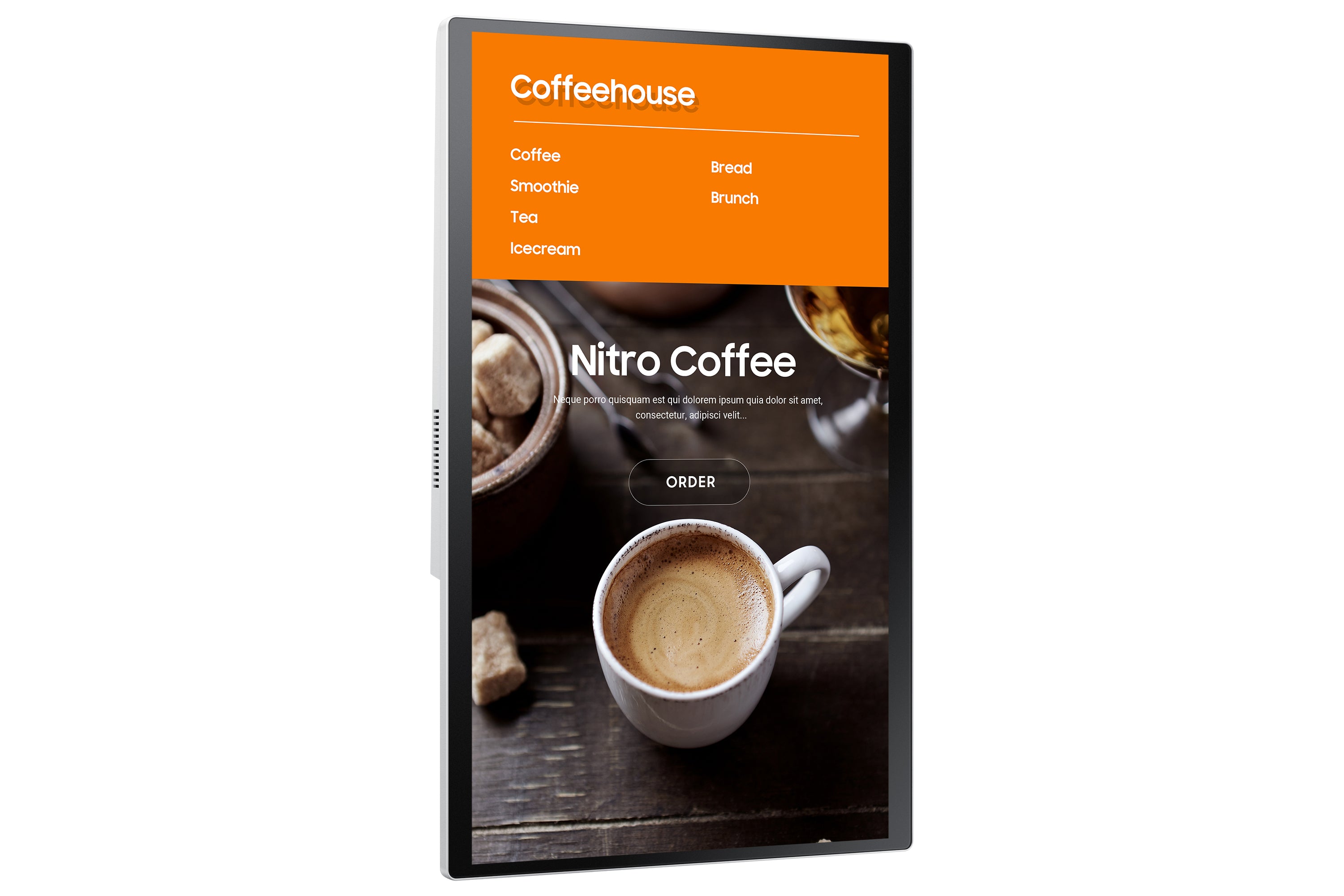 Samsung Samsung LH24KMATBGC En forme de kiosk 60,5 cm (23.8") Wifi 250 cd/m² Full HD Blanc Écran tactile 16/7