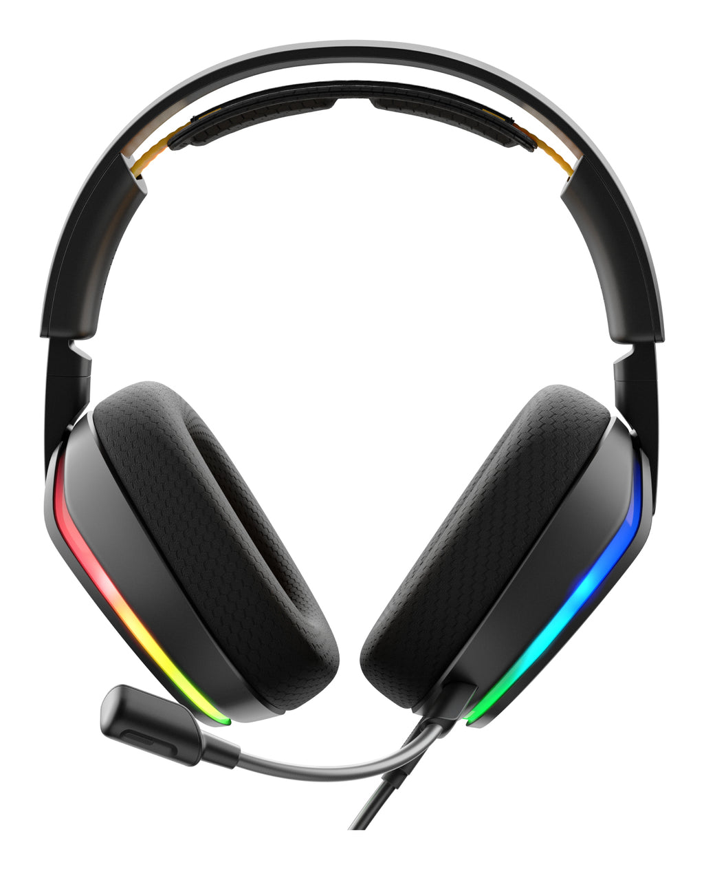 Glorious Gaming Glorious GHS Eternal RGB - Casque gaming stéréo RGB pour PC, PS5, PS4, Switch. Transducteurs inclinés sur mesures, micro détachable USB-C haute-clarté ajustable. Résistant, confort longue durée. Noir