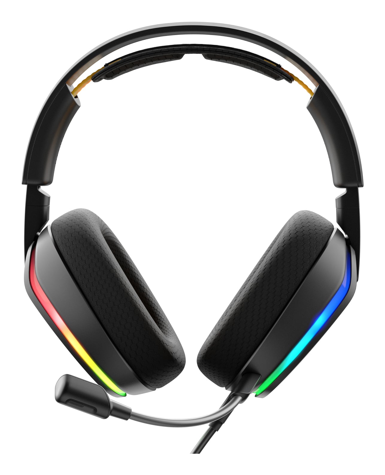 Glorious Gaming Glorious GHS Eternal RGB - Casque gaming stéréo RGB pour PC, PS5, PS4, Switch. Transducteurs inclinés sur mesures, micro détachable USB-C haute-clarté ajustable. Résistant, confort longue durée. Noir