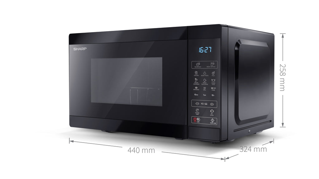 Sharp YC-MG02E-B micro-onde Noir Micro-ondes grill Comptoir 20 L 800 W
