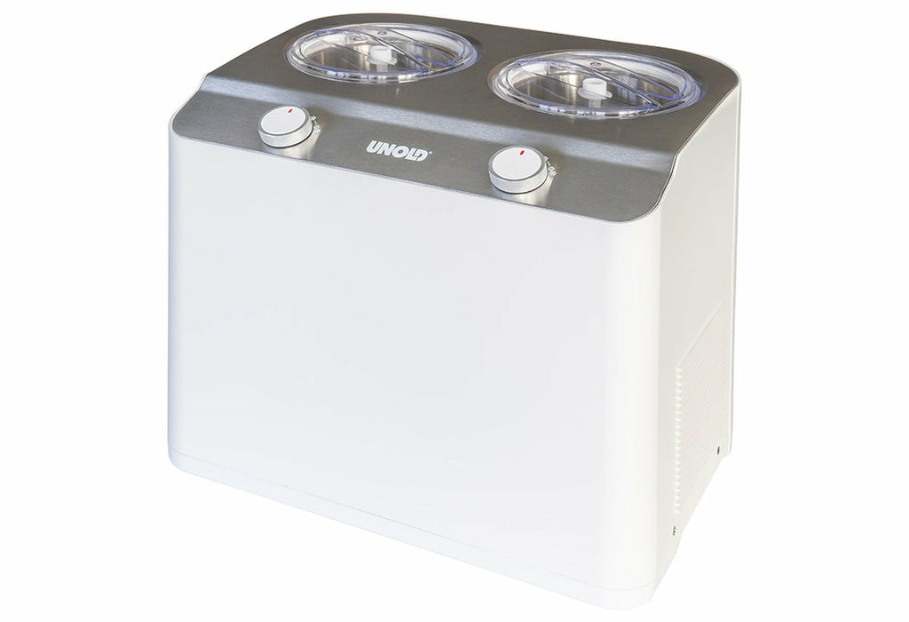 Unold Doppio Compresseur pour sorbetière 2,4 L 250 W Acier satin, Blanc