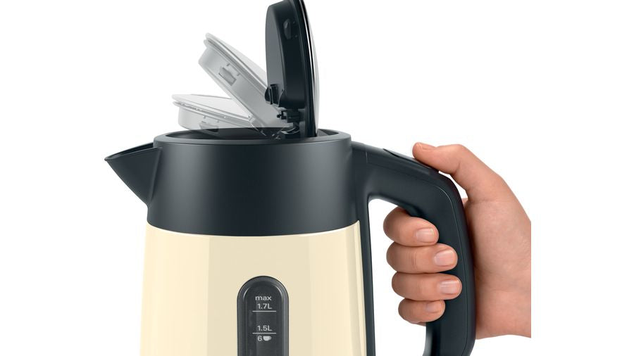 Bosch Bosch TWK4P437 bouilloire 1,7 L 2400 W Beige, Noir