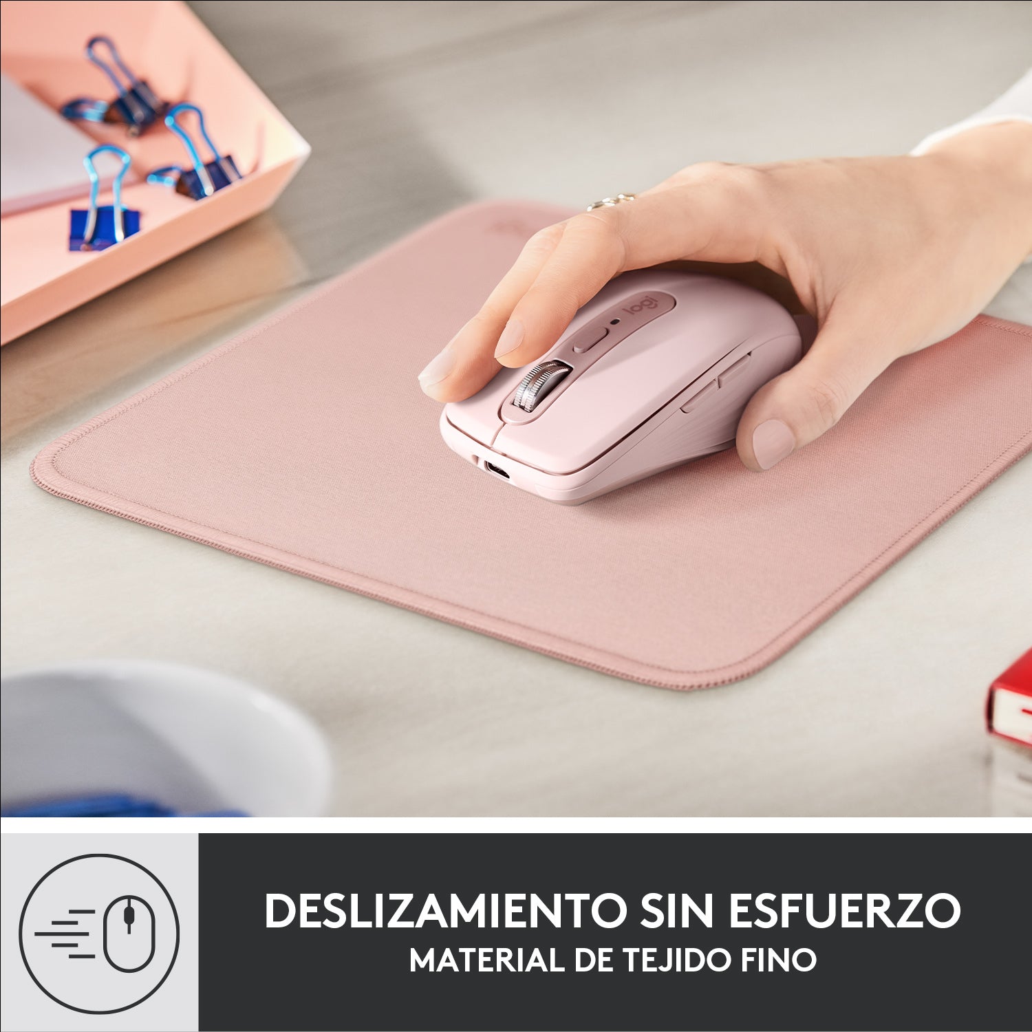 Logitech 956-000050 alfombrilla para ratón Rosa
